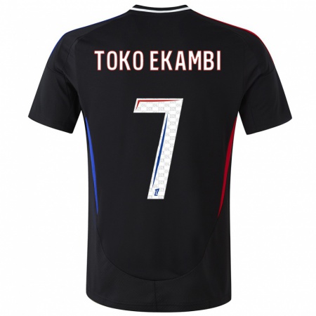 Kandiny Enfant Maillot Karl Toko Ekambi #7 Noir Tenues Extérieur 2024/25 T-Shirt