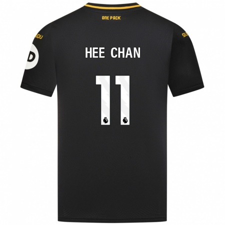 Kandiny Enfant Maillot Hee-Chan Hwang #11 Noir Tenues Extérieur 2024/25 T-Shirt