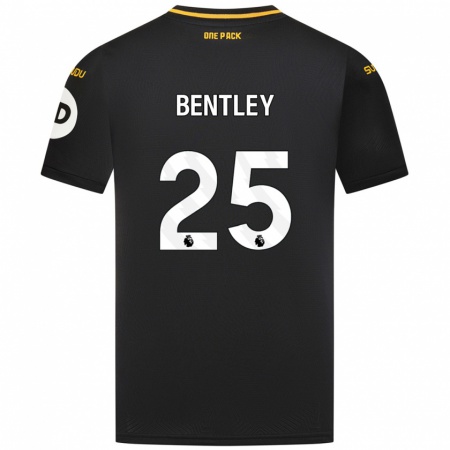 Kandiny Enfant Maillot Daniel Bentley #25 Noir Tenues Extérieur 2024/25 T-Shirt