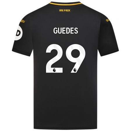 Kandiny Enfant Maillot Gonçalo Guedes #29 Noir Tenues Extérieur 2024/25 T-Shirt