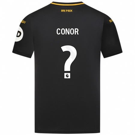 Kandiny Enfant Maillot Conor Mcleod #0 Noir Tenues Extérieur 2024/25 T-Shirt