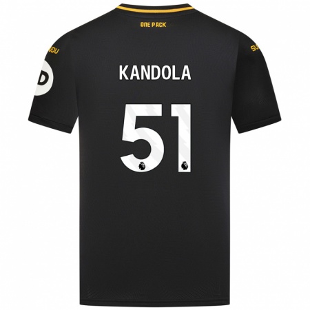 Kandiny Enfant Maillot Kam Kandola #51 Noir Tenues Extérieur 2024/25 T-Shirt