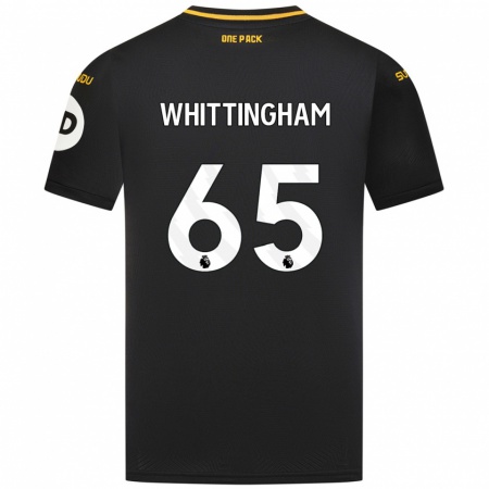 Kandiny Enfant Maillot Matthew Whittingham #65 Noir Tenues Extérieur 2024/25 T-Shirt