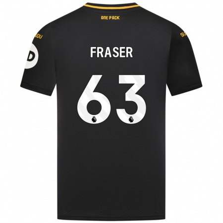 Kandiny Enfant Maillot Nathan Fraser #63 Noir Tenues Extérieur 2024/25 T-Shirt