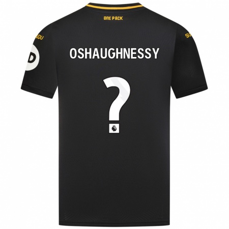 Kandiny Enfant Maillot Joe Oshaughnessy #0 Noir Tenues Extérieur 2024/25 T-Shirt