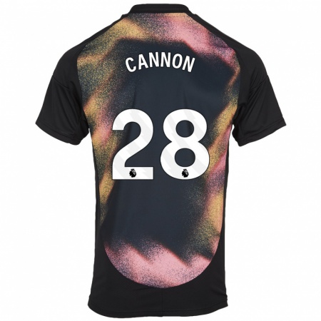 Kandiny Enfant Maillot Tom Cannon #28 Noir Blanc Tenues Extérieur 2024/25 T-Shirt