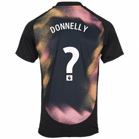 Kandiny Enfant Maillot Ryan Donnelly #0 Noir Blanc Tenues Extérieur 2024/25 T-Shirt