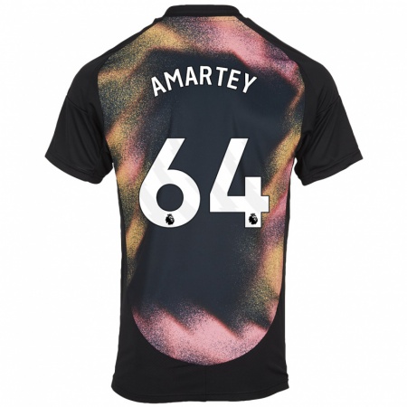 Kandiny Enfant Maillot Bobby Amartey #64 Noir Blanc Tenues Extérieur 2024/25 T-Shirt