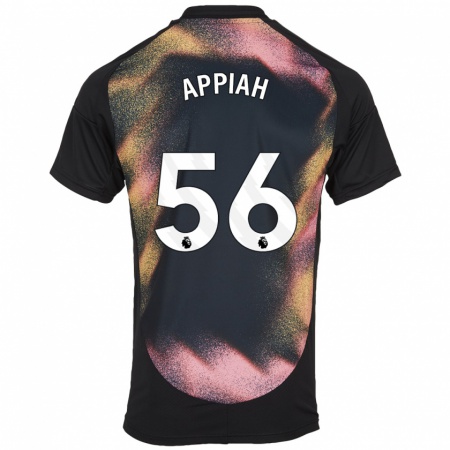 Kandiny Enfant Maillot Paul Appiah #56 Noir Blanc Tenues Extérieur 2024/25 T-Shirt