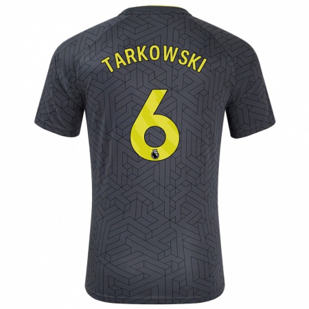 Kandiny Enfant Maillot James Tarkowski #6 Noir Jaune Tenues Extérieur 2024/25 T-Shirt