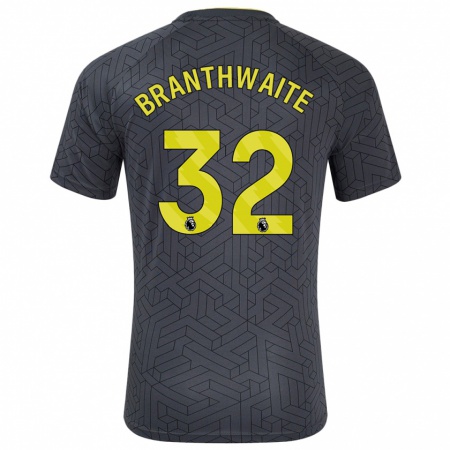 Kandiny Enfant Maillot Jarrad Branthwaite #32 Noir Jaune Tenues Extérieur 2024/25 T-Shirt