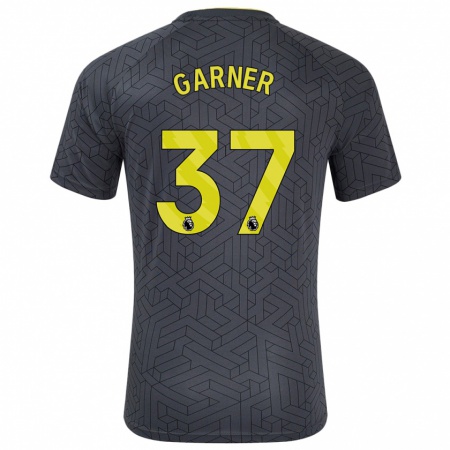 Kandiny Enfant Maillot James Garner #37 Noir Jaune Tenues Extérieur 2024/25 T-Shirt