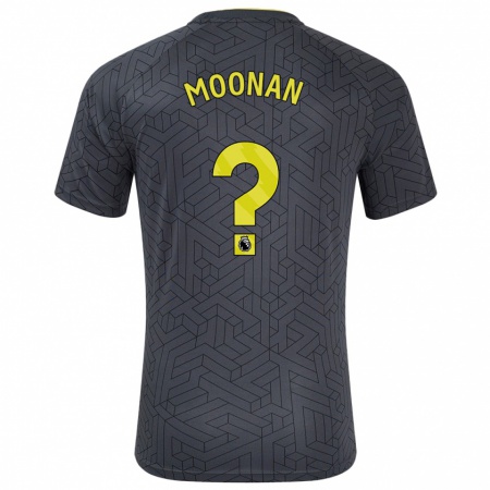 Kandiny Enfant Maillot Bradley Moonan #0 Noir Jaune Tenues Extérieur 2024/25 T-Shirt