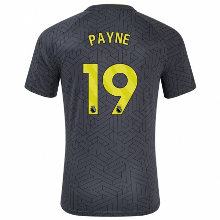 Kandiny Enfant Maillot Heather Payne #19 Noir Jaune Tenues Extérieur 2024/25 T-Shirt