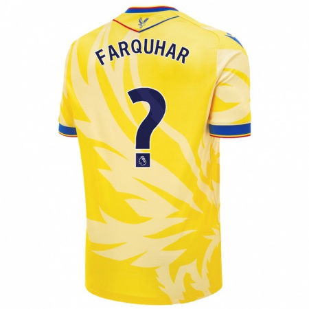 Kandiny Enfant Maillot Craig Farquhar #0 Jaune Tenues Extérieur 2024/25 T-Shirt