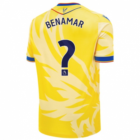 Kandiny Enfant Maillot Dean Benamar #0 Jaune Tenues Extérieur 2024/25 T-Shirt