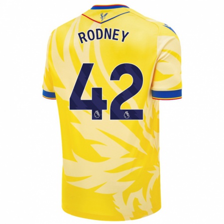 Kandiny Enfant Maillot Kaden Rodney #42 Jaune Tenues Extérieur 2024/25 T-Shirt