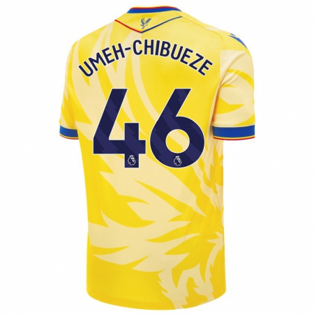 Kandiny Enfant Maillot Franco Umeh-Chibueze #46 Jaune Tenues Extérieur 2024/25 T-Shirt