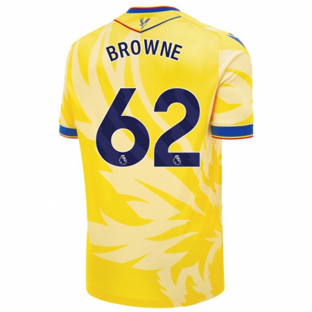 Kandiny Enfant Maillot Luke Browne #62 Jaune Tenues Extérieur 2024/25 T-Shirt