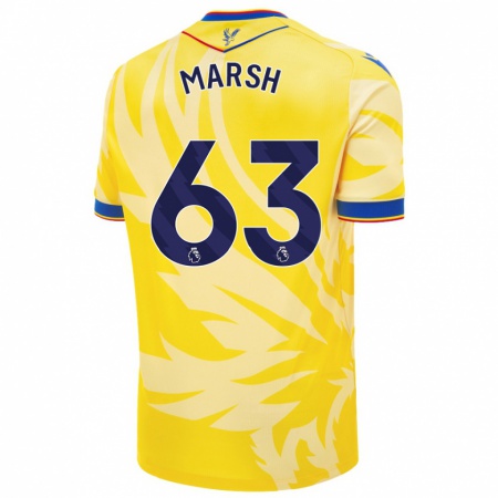 Kandiny Enfant Maillot Zach Marsh #63 Jaune Tenues Extérieur 2024/25 T-Shirt