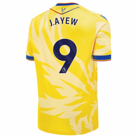 Kandiny Enfant Maillot Jordan Ayew #9 Jaune Tenues Extérieur 2024/25 T-Shirt