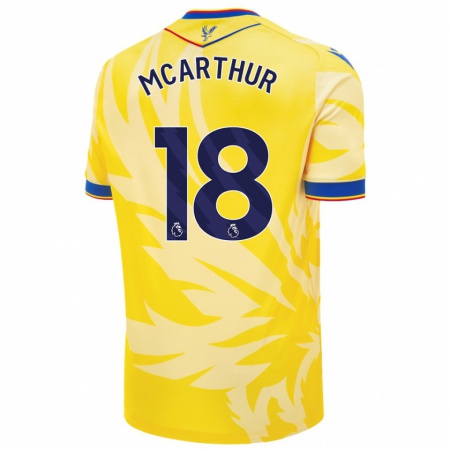 Kandiny Enfant Maillot James Mcarthur #18 Jaune Tenues Extérieur 2024/25 T-Shirt