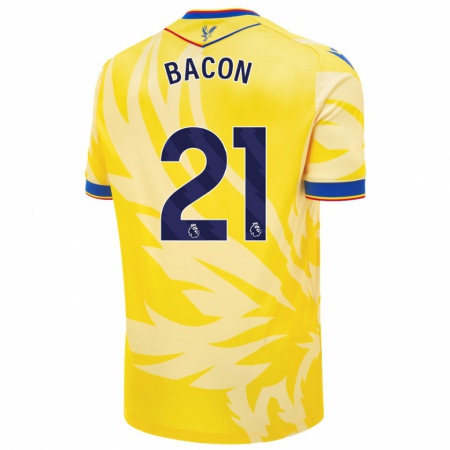 Kandiny Enfant Maillot Skye Bacon #21 Jaune Tenues Extérieur 2024/25 T-Shirt