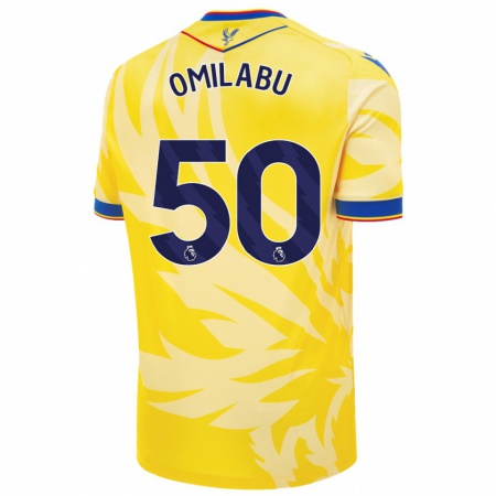 Kandiny Enfant Maillot David Omilabu #50 Jaune Tenues Extérieur 2024/25 T-Shirt