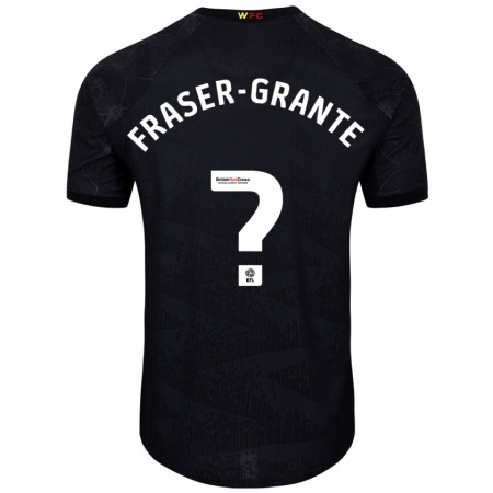 Kandiny Enfant Maillot Zak Fraser-Grante #0 Noir Blanc Tenues Extérieur 2024/25 T-Shirt