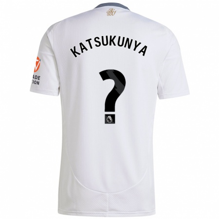 Kandiny Enfant Maillot Thierry Katsukunya #0 Blanc Tenues Extérieur 2024/25 T-Shirt