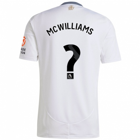 Kandiny Enfant Maillot Ashton Mcwilliams #0 Blanc Tenues Extérieur 2024/25 T-Shirt