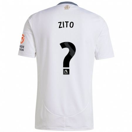 Kandiny Enfant Maillot Patrick Zito #0 Blanc Tenues Extérieur 2024/25 T-Shirt