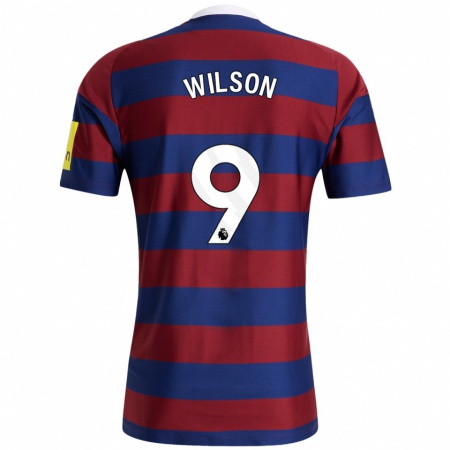 Kandiny Enfant Maillot Callum Wilson #9 Bordeaux Bleu Marine Tenues Extérieur 2024/25 T-Shirt