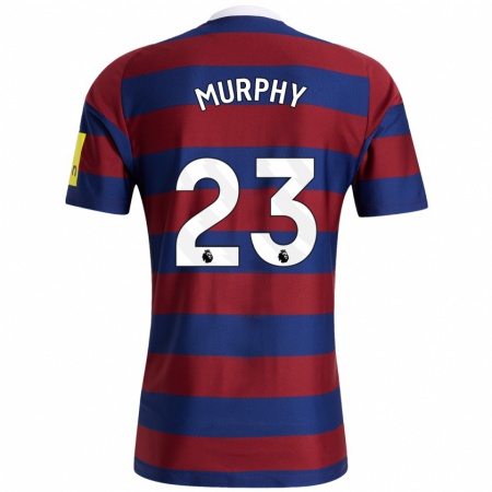 Kandiny Enfant Maillot Jacob Murphy #23 Bordeaux Bleu Marine Tenues Extérieur 2024/25 T-Shirt