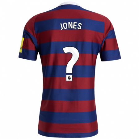 Kandiny Enfant Maillot Tyler Jones #0 Bordeaux Bleu Marine Tenues Extérieur 2024/25 T-Shirt