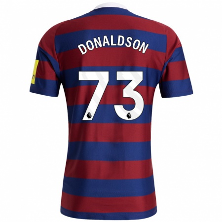 Kandiny Enfant Maillot Josh Donaldson #73 Bordeaux Bleu Marine Tenues Extérieur 2024/25 T-Shirt