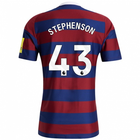 Kandiny Enfant Maillot Dylan Stephenson #43 Bordeaux Bleu Marine Tenues Extérieur 2024/25 T-Shirt