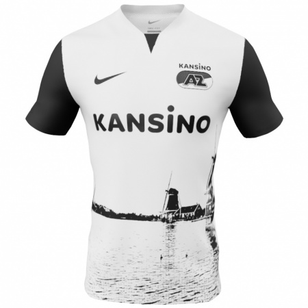 Kandiny Enfant Maillot Misha Engel #0 Blanc Noir Tenues Extérieur 2024/25 T-Shirt