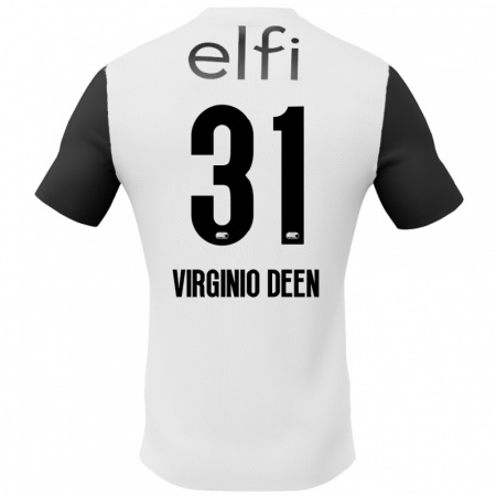 Kandiny Enfant Maillot Daniël Virginio Deen #31 Blanc Noir Tenues Extérieur 2024/25 T-Shirt