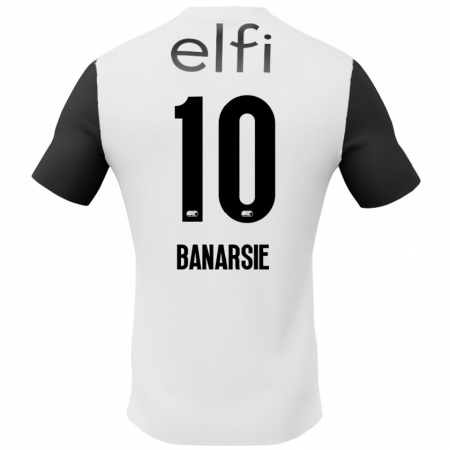 Kandiny Enfant Maillot Amy Banarsie #10 Blanc Noir Tenues Extérieur 2024/25 T-Shirt