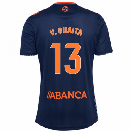 Kandiny Enfant Maillot Vicente Guaita #13 Bleu Marine Tenues Extérieur 2024/25 T-Shirt