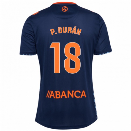 Kandiny Enfant Maillot Pablo Durán #18 Bleu Marine Tenues Extérieur 2024/25 T-Shirt