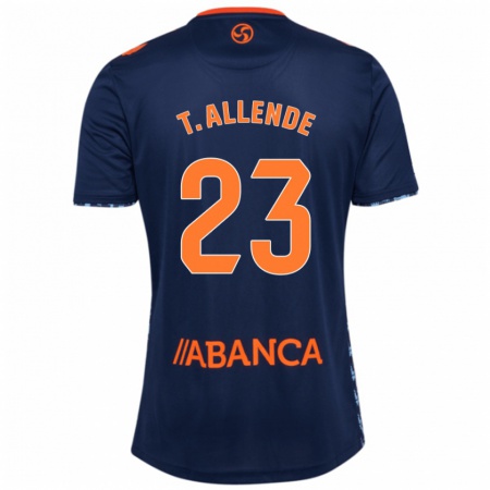 Kandiny Enfant Maillot Tadeo Allende #23 Bleu Marine Tenues Extérieur 2024/25 T-Shirt