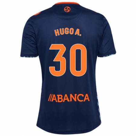 Kandiny Enfant Maillot Hugo Álvarez #30 Bleu Marine Tenues Extérieur 2024/25 T-Shirt