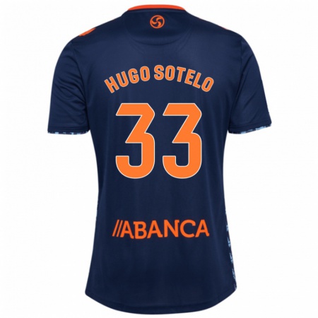 Kandiny Enfant Maillot Hugo Sotelo #33 Bleu Marine Tenues Extérieur 2024/25 T-Shirt