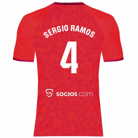 Kandiny Enfant Maillot Sergio Ramos #4 Rouge Tenues Extérieur 2024/25 T-Shirt