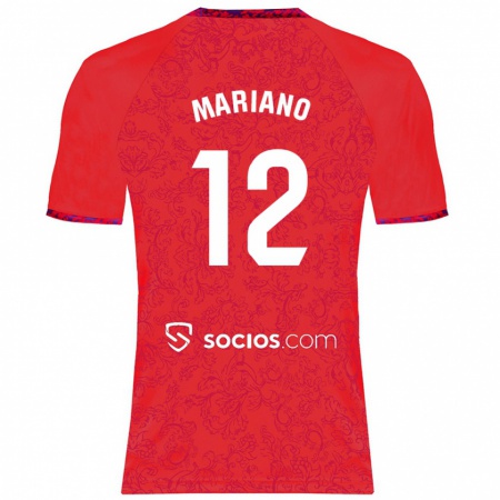 Kandiny Enfant Maillot Mariano Díaz #12 Rouge Tenues Extérieur 2024/25 T-Shirt