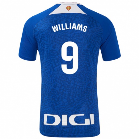 Kandiny Enfant Maillot Iñaki Williams #9 Bleu Roi Tenues Extérieur 2024/25 T-Shirt