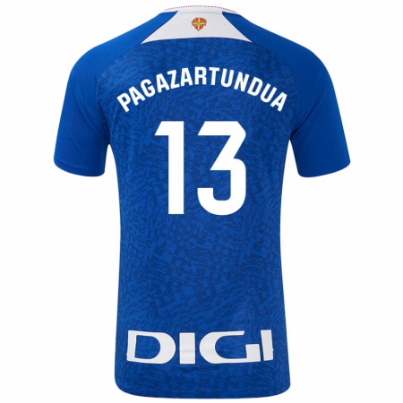 Kandiny Enfant Maillot Iker Pagazartundua #13 Bleu Roi Tenues Extérieur 2024/25 T-Shirt