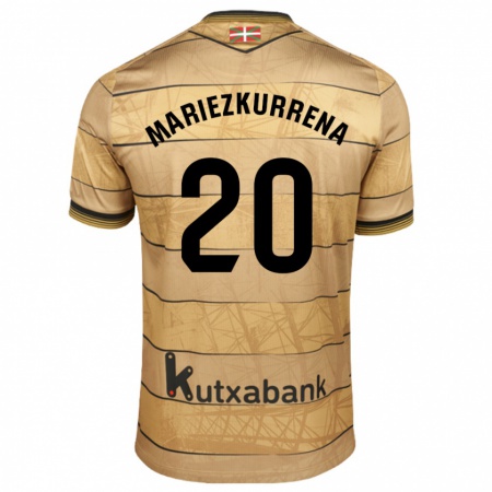 Kandiny Enfant Maillot Arkaitz Mariezkurrena #20 Marron Tenues Extérieur 2024/25 T-Shirt